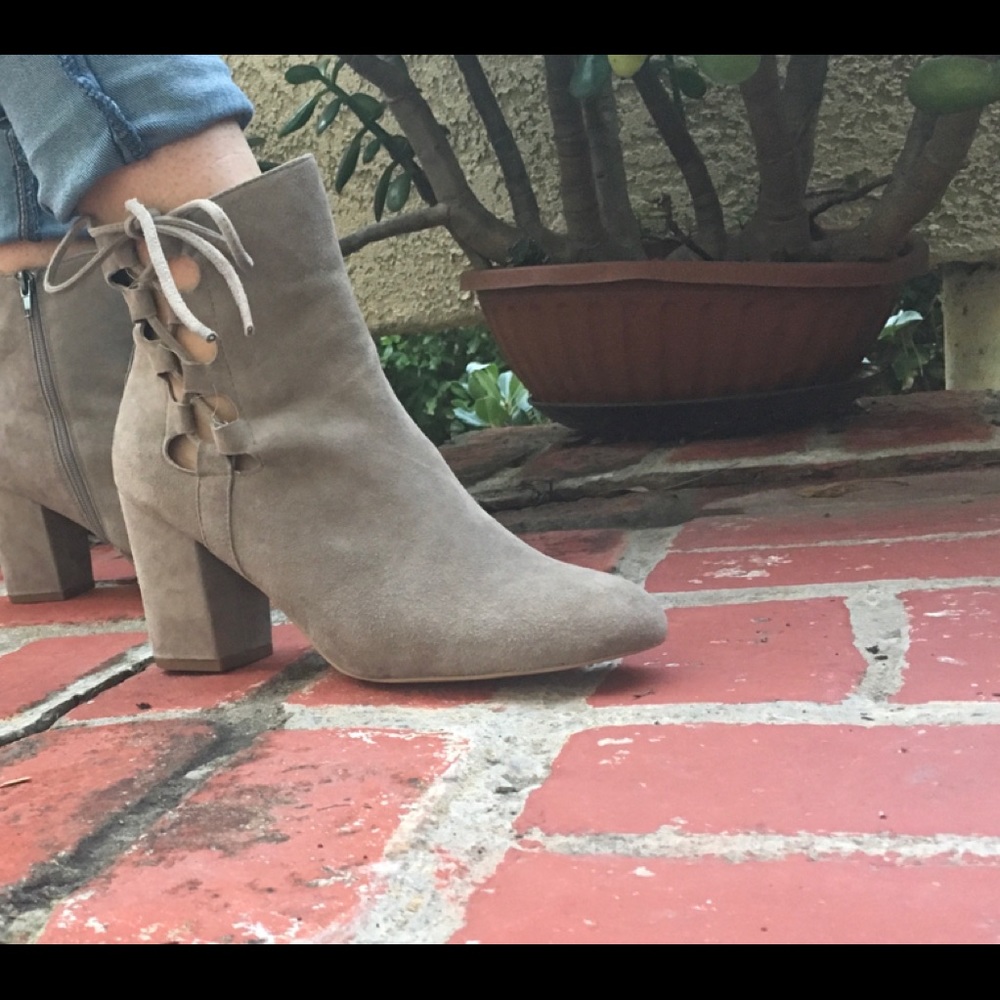 Steve Madden Gray Suede Booties